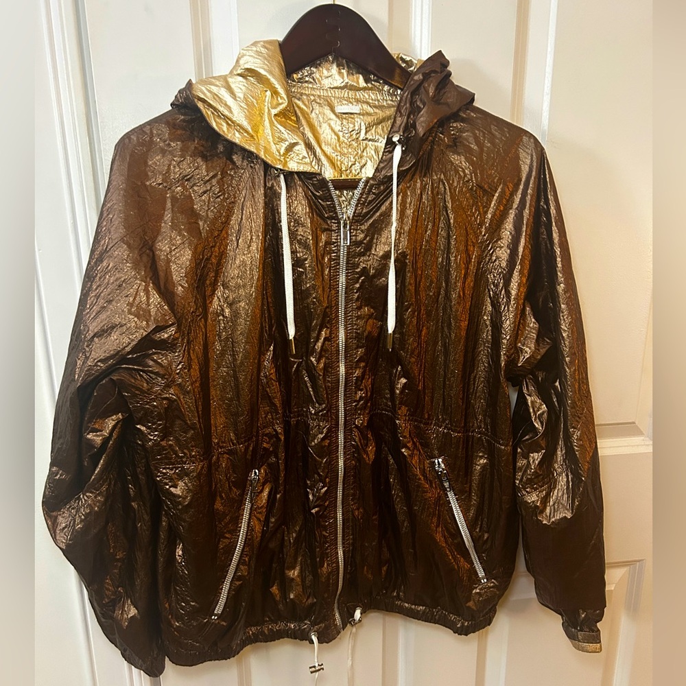 BLANK NYC S Reversible Metallic Windbreaker / Jacket Lightweight